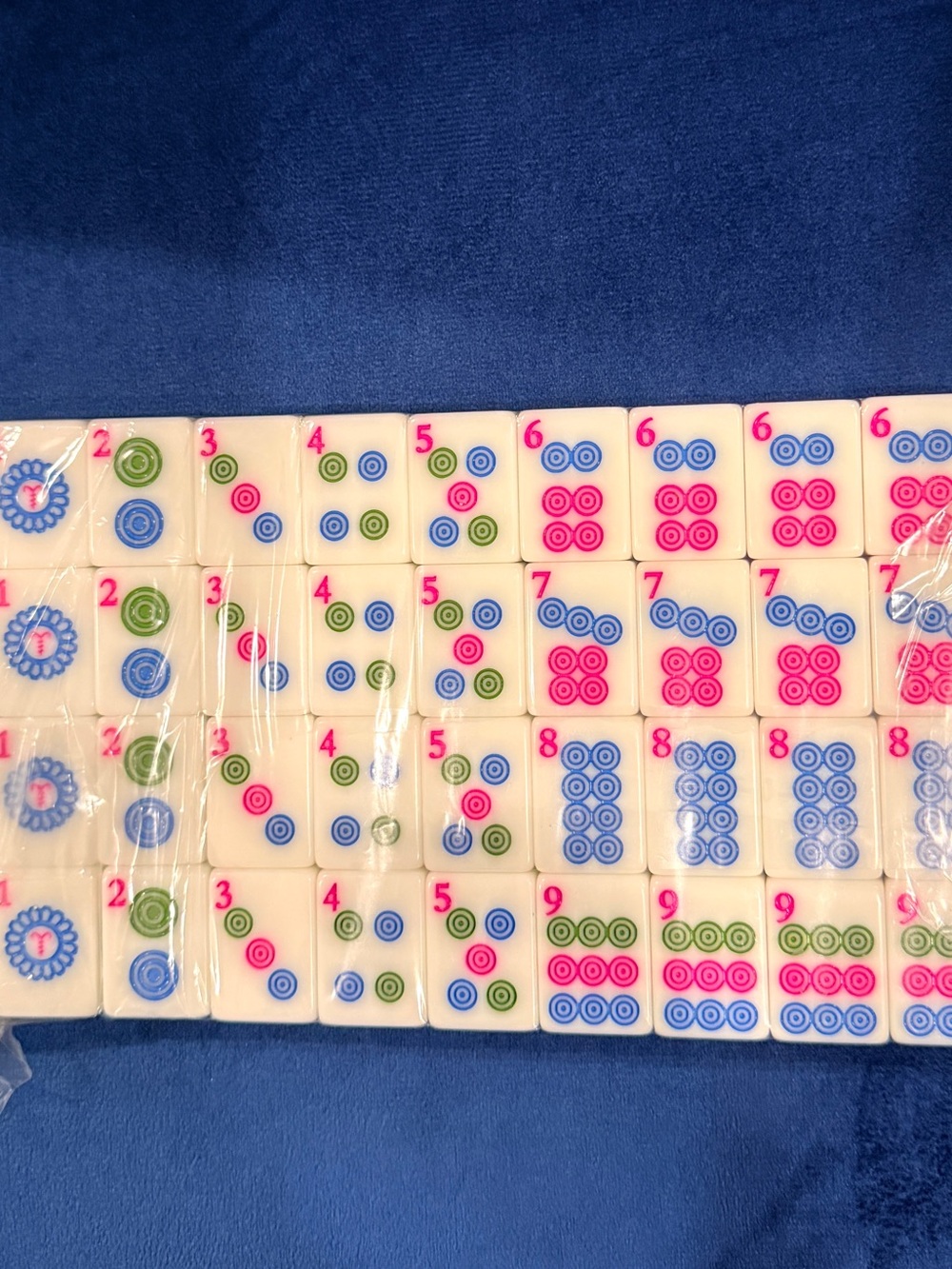 166 Tile American Mahjong Set - Blue Tiles New - Picture 4 of 8
